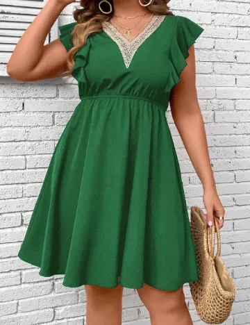 Rochie scurta SHEIN CURVE, verde Verde