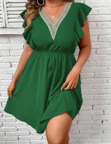 Rochie scurta SHEIN CURVE, verde Verde