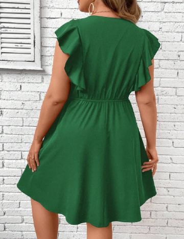 Rochie scurta SHEIN CURVE, verde