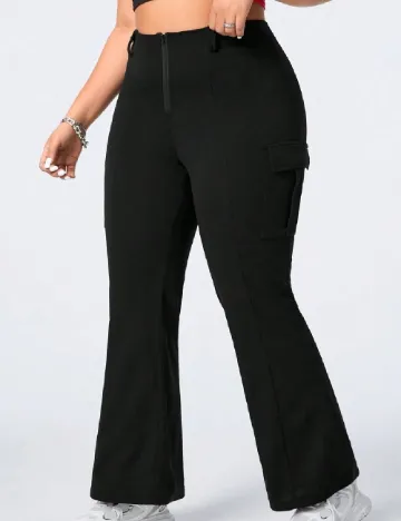 Pantaloni SHEIN CURVE, negru Negru