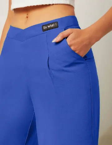 Pantaloni SHEIN, albastru Albastru