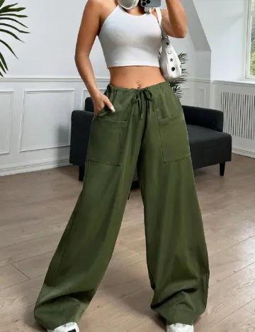 Pantaloni SHEIN, verde Verde