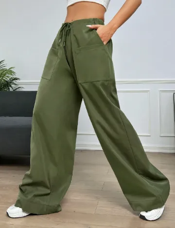 Pantaloni SHEIN, verde Verde