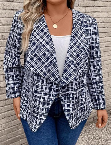 Blazer SHEIN CURVE, bleumarin inchis