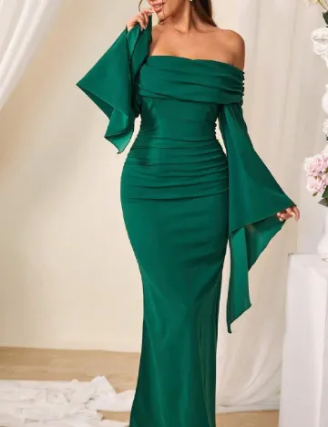 Rochie lunga SHEIN, verde Verde