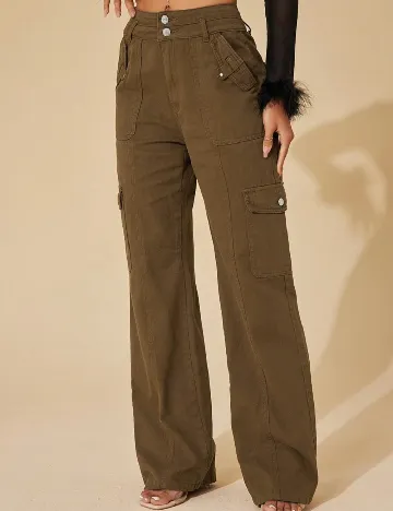 Pantaloni SHEIN, maro Maro