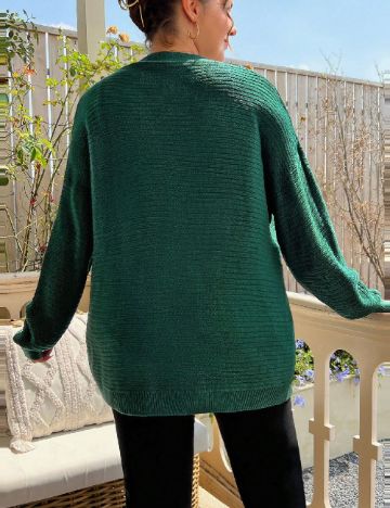 Cardigan SHEIN CURVE, verde