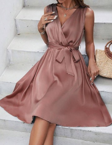 Rochie scurta SHEIN, roz pudra