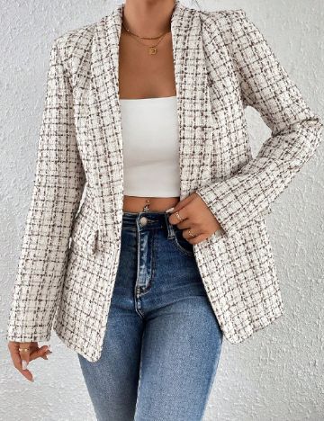 Blazer SHEIN, alb