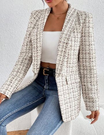 Blazer SHEIN, alb