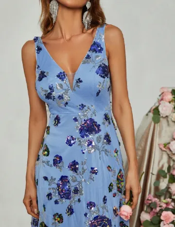 Rochie lunga Faeriesty, albastru