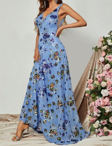 Rochie lunga Faeriesty, albastru