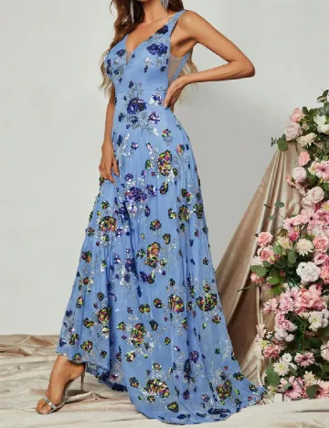 Rochie lunga Faeriesty, albastru