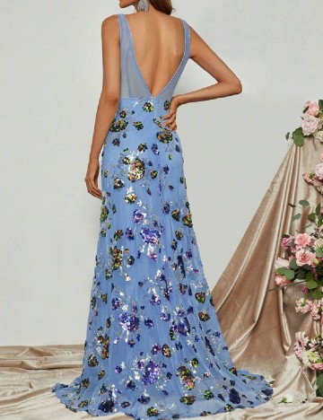Rochie lunga Faeriesty, albastru