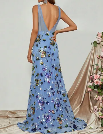 Rochie lunga Faeriesty, albastru