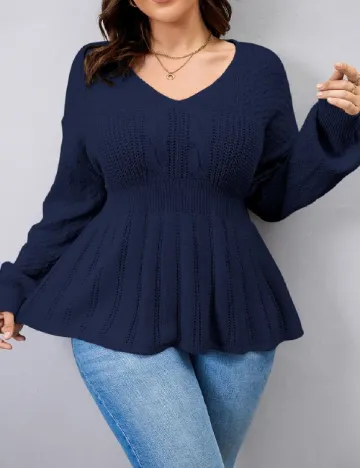 Bluza SHEIN CURVE, bleumarin Albastru