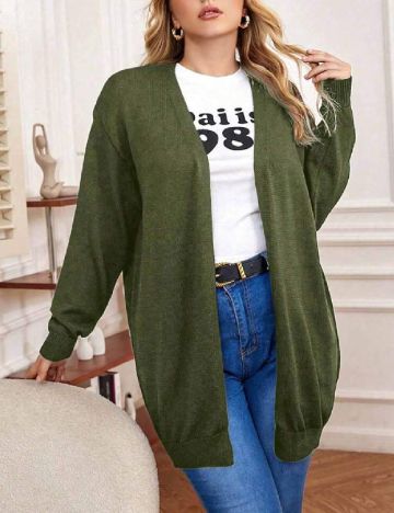 Cardigan SHEIN CURVE, verde