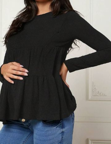 Bluza SHEIN Maternity, negru