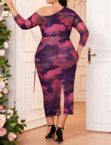 Rochie medie SHEIN CURVE, roz