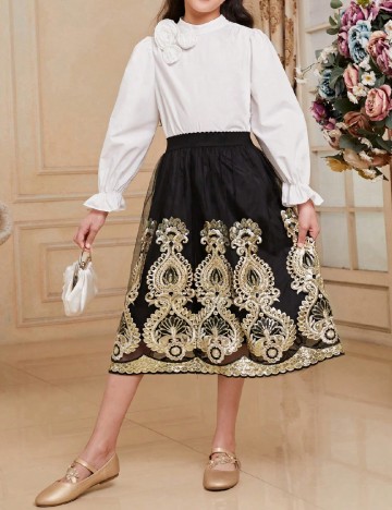 Fusta Shein Kids, negru