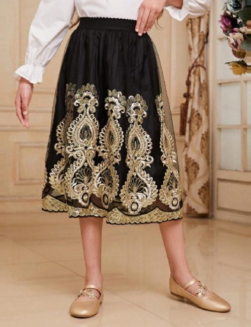 Fusta Shein Kids, negru