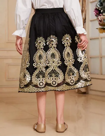 Fusta Shein Kids, negru Negru