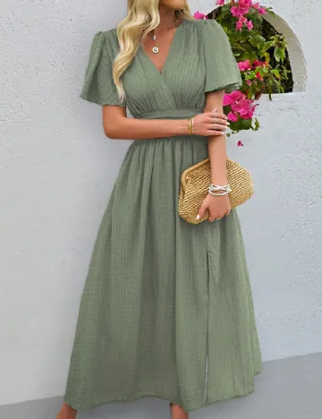 Rochie lunga SHEIN, verde Verde