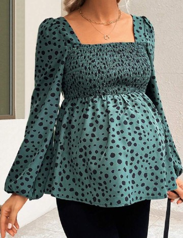 Bluza SHEIN Maternity, verde