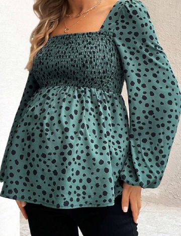 Bluza SHEIN Maternity, verde