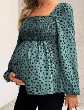 Bluza SHEIN Maternity, verde