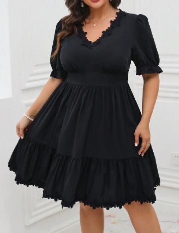 Rochie scurta SHEIN CURVE, negru