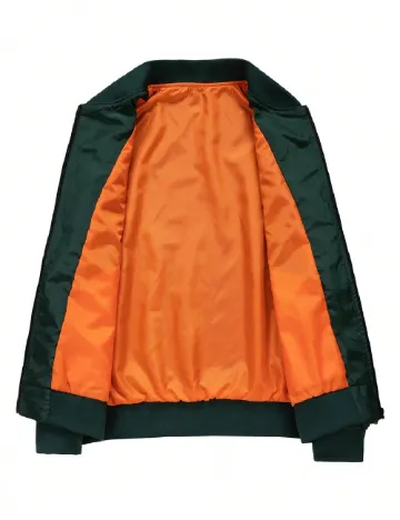 Jacheta SHEIN Plus Size Men, verde