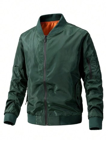 Jacheta SHEIN Plus Size Men, verde