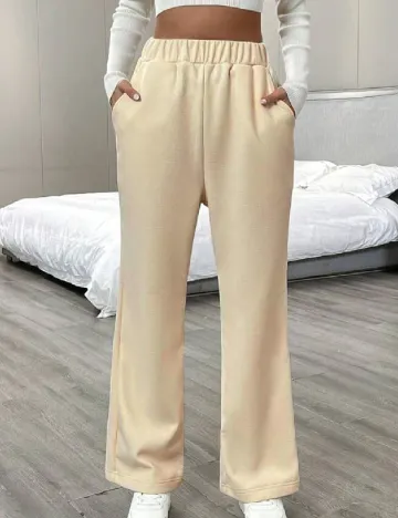 Pantaloni SHEIN, crem Alb