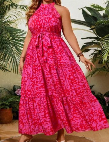 Rochie lunga SHEIN CURVE, roz