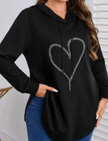 Hanorac Emery Rose Curve, negru