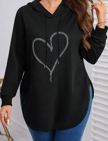 Hanorac Emery Rose Curve, negru