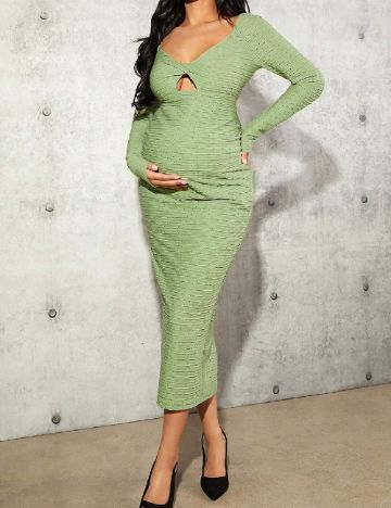 Rochie medie SHEIN Maternity, verde