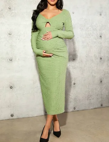 Rochie medie SHEIN Maternity, verde Verde