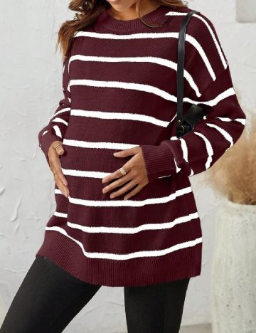 Bluza SHEIN Maternity, visiniu