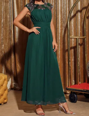 Rochie lunga SHEIN, verde Verde