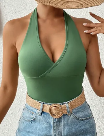 Top SHEIN, verde Verde