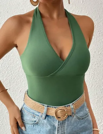 Top SHEIN, verde Verde