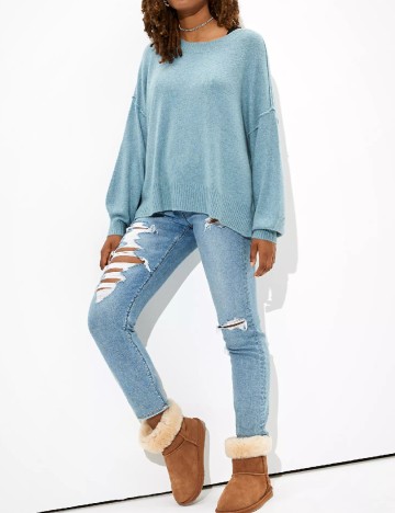 Pulover Oversize American Eagle, bleu