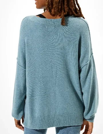 Pulover Oversize American Eagle, bleu Albastru