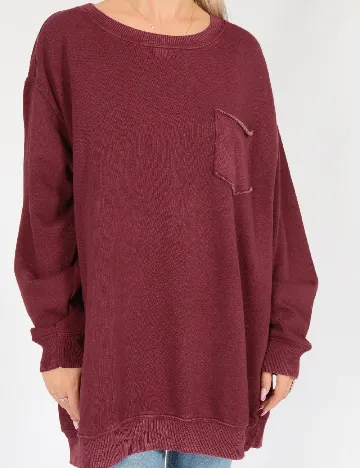 Bluza Oversize Aerie, visiniu Rosu