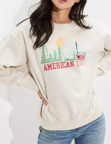 Bluza Oversize American Eagle, crem