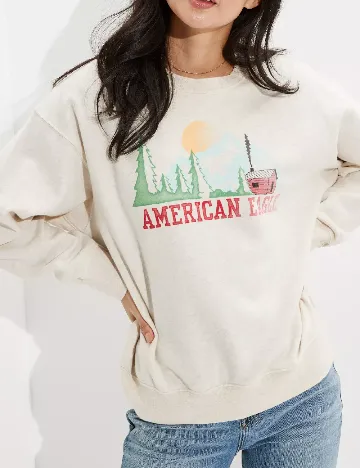 Bluza Oversize American Eagle, crem Crem