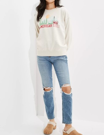 Bluza Oversize American Eagle, crem