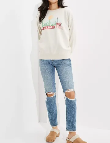 Bluza Oversize American Eagle, crem Crem